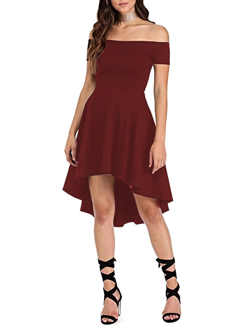 Damekjole Off-the-Shoulder Elegant Silhuett Polyester 5