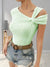 Dame Asymmetrisk Skulderbluse Mykt Stoff