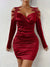 Variant image for Damekjole Skulderfri Ruffle Lett Stof-9