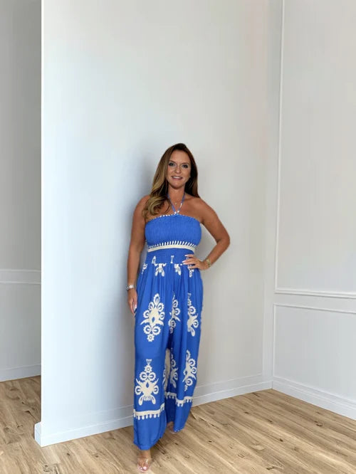 Dame Jumpsuit Halterneck Vintage Stil Polyester-6