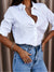 Damebluse V-hals Lett Materiale Uformell Komfortabel-3