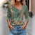Kvinne Bluse Lange Ermer Blomstertrykk Polyester 4