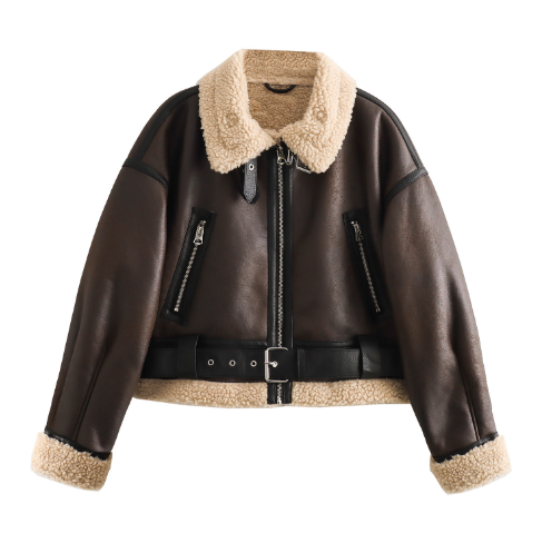Vintage beltejakke for kvinner