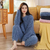 Varmt pyjamassett i fleece for kvinner