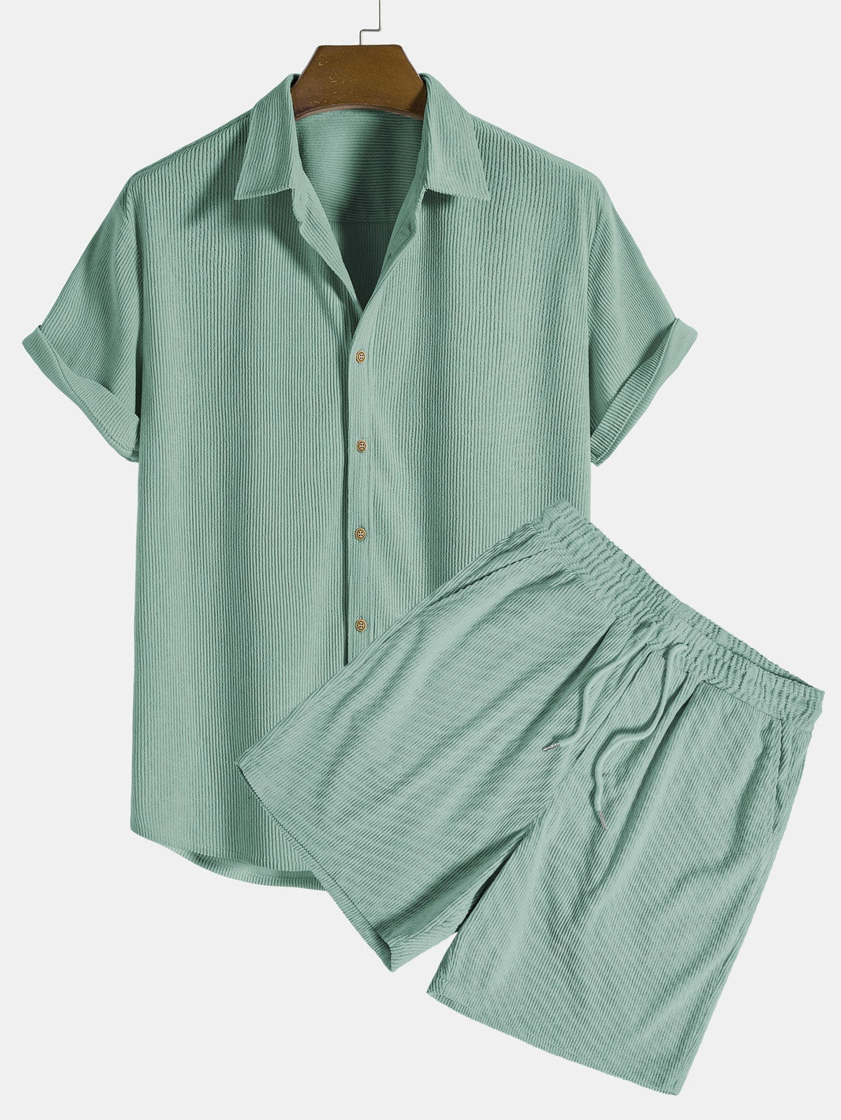 Herre 2-delt Sett Corduroy Stilig Design-3