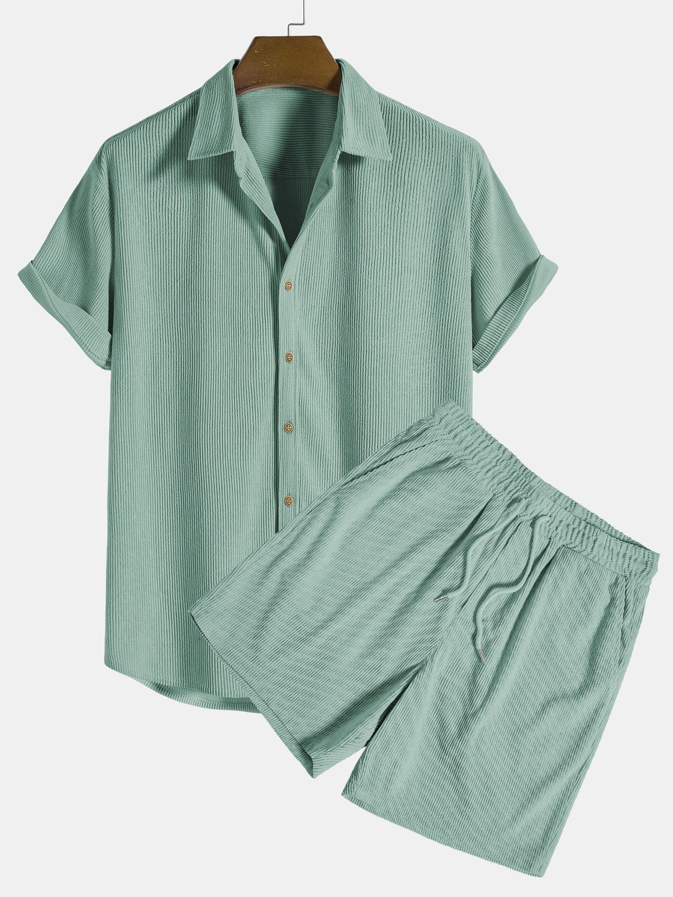 Herre 2-delt Sett Corduroy Stilig Design-3