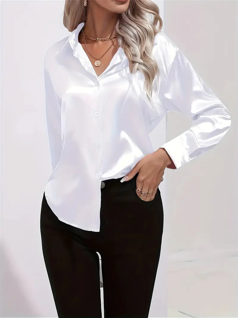 Variant image for Dame Skjorte Langermet Elegant 100% Bomull-1