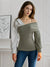 Variant image for Dame Asymmetrisk Topp Moderne Design Mykt Stoff-1