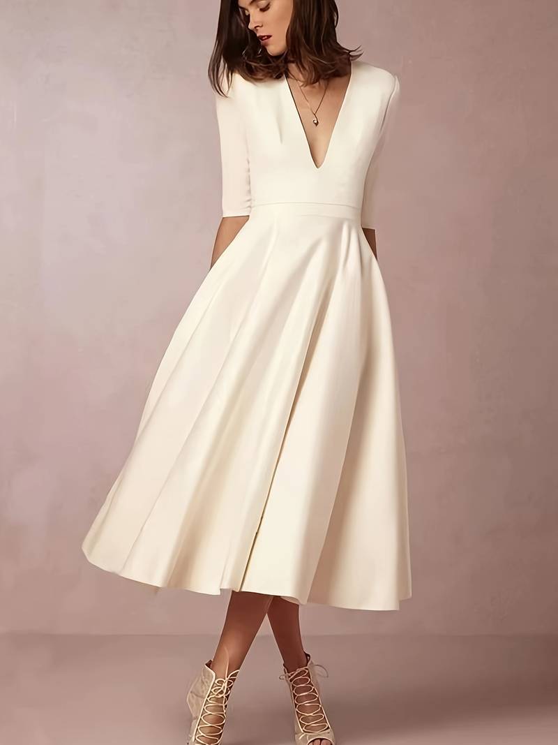Kvinne A-linje Swing Kjole Retro 60-talls Polyester 2