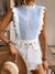 Kvinne Bluse med Blomsterblonder Luftig Design Pustende Stoff