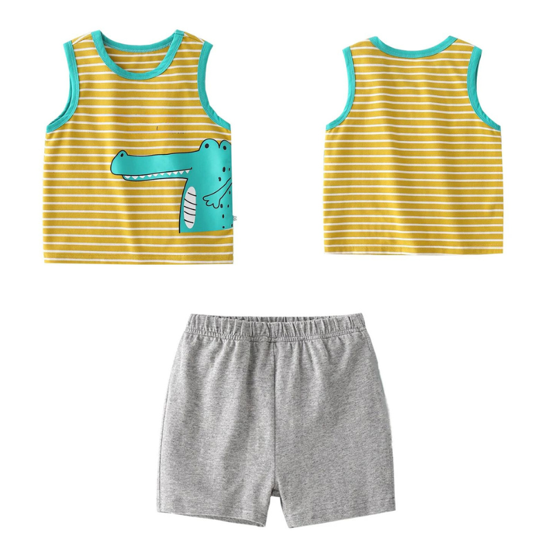 Søt T-skjorte og shorts-sett for barn