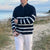 Herre Genser Halv Zip Stripete Pustende Bomullsblanding 2
