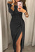 Variant image for Lang Kjole Dame Off-Shoulder Høykvalitetsstoff til Bryllup-9