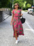 Variant image for Kvinne Kjole Blomstertrykk Lett Polyester-1