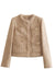Kvinne Frayed Fringe Jakke Lett Stoff-4