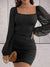 Dame Minikjole Elegant Brede Ermer Polyester 4