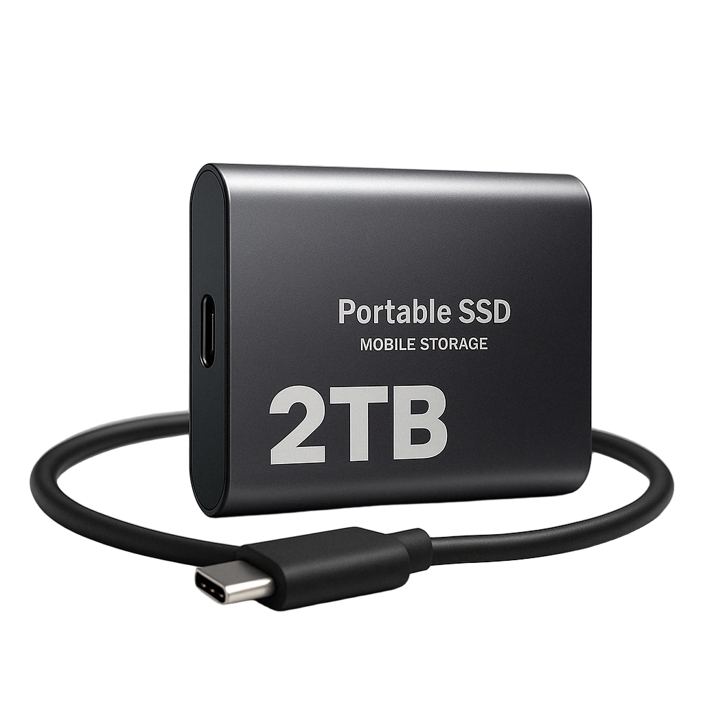 Bærbar SSD-disk med høy hastighet og kompakt design 0