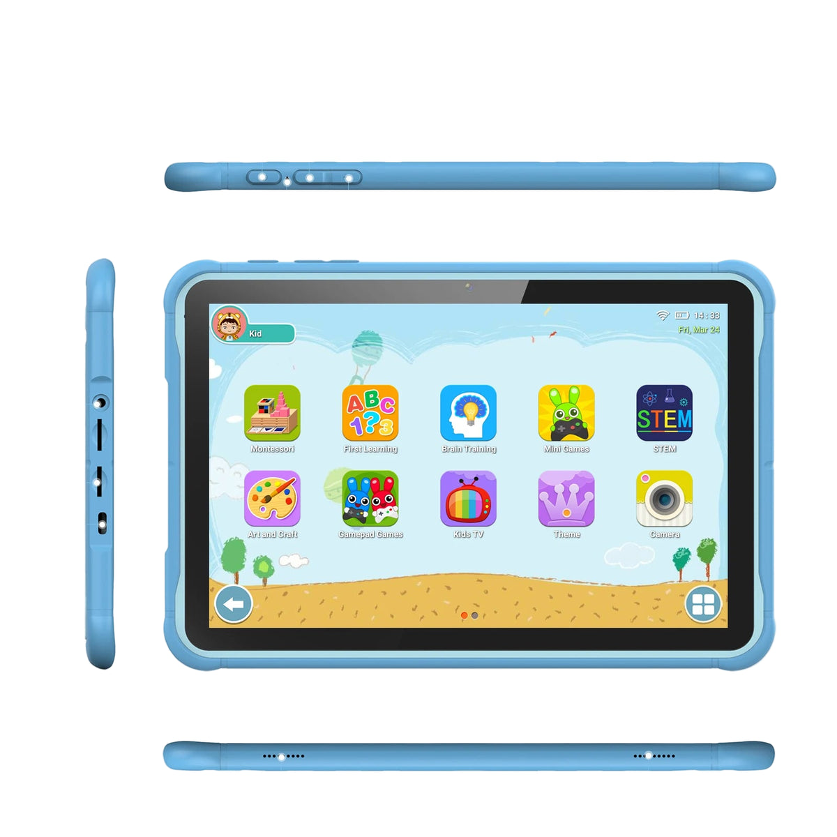 Barnas 10-tommers Nettbrett Android 13 med 2GB RAM og 64GB Lagring 4