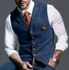 Variant image for Herre Vest Rutete Skreddersydd Ullblanding Elegant-2