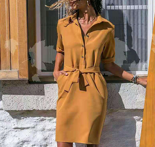 Variant image for Kvinne Kjole Elegant Vårdesign Polyester-21