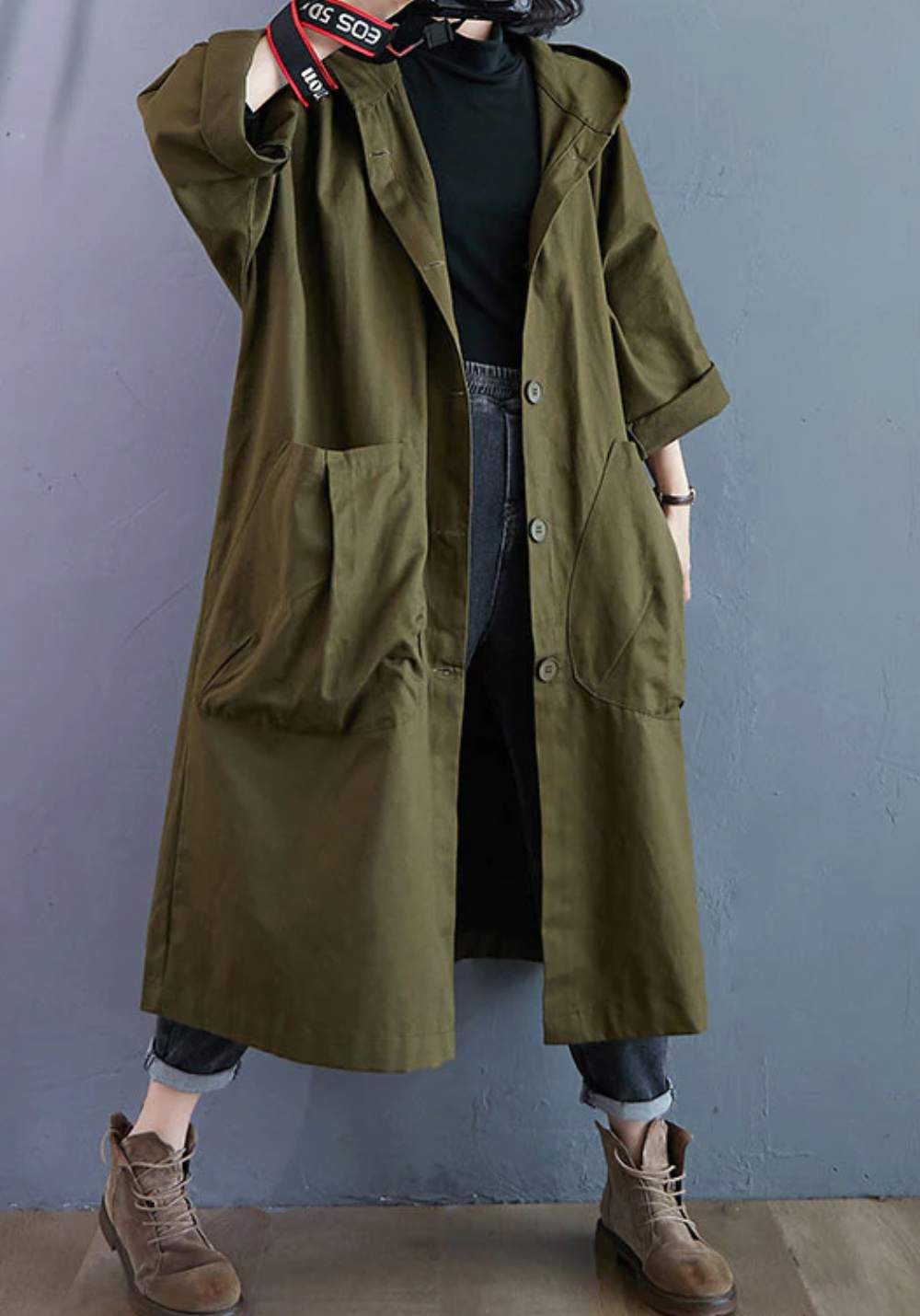 Variant image for Vinterjakke Dame Lang Design i Høykvalitets Materiale-1