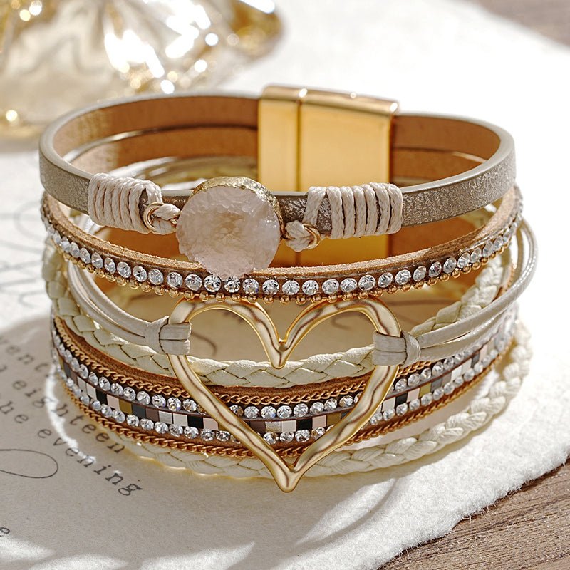 Bohemian Armbånd Dame med Naturlige Steiner 0
