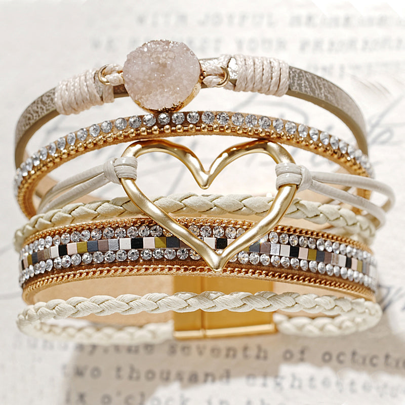 Bohemian Armbånd Dame med Naturlige Steiner 1