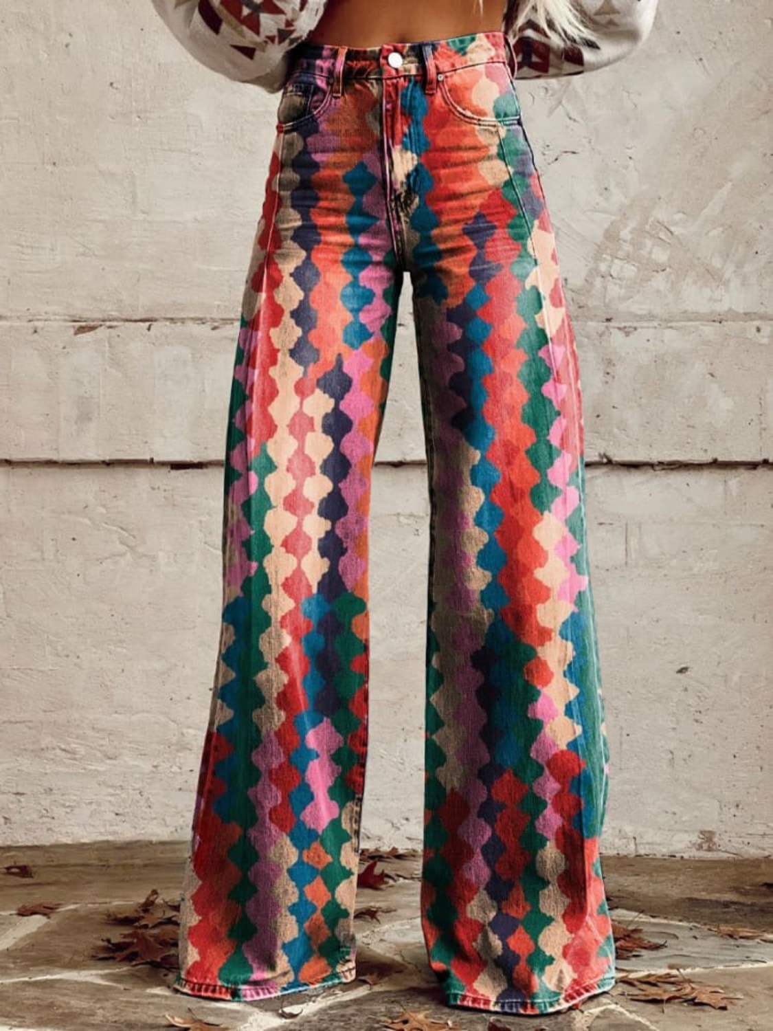 Boho Bukser Dame Vide Utsvingt Design Komfortabel Stil 1