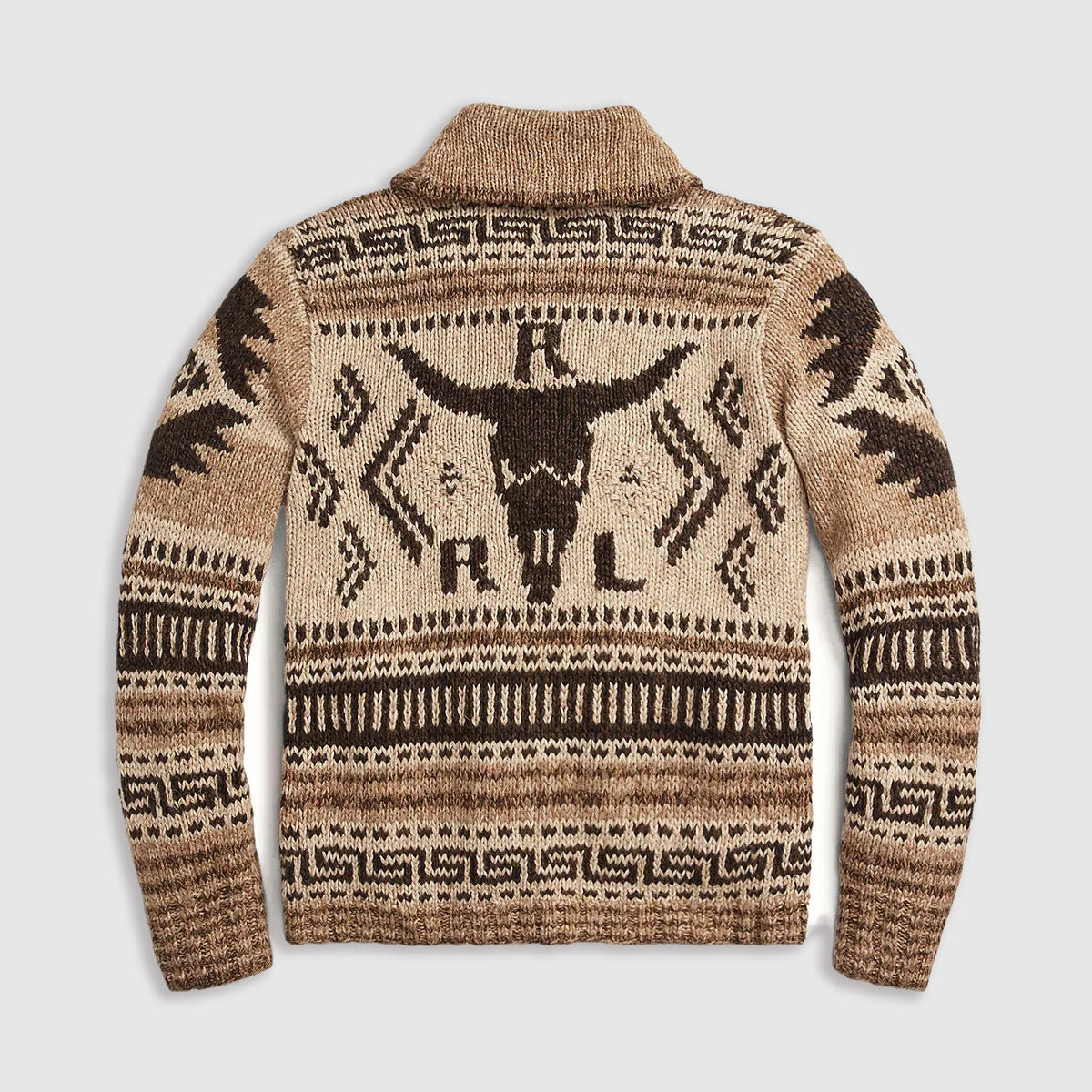 Cardigan Dame Aztec Mønster med Knappelukking og Sidelommer 1