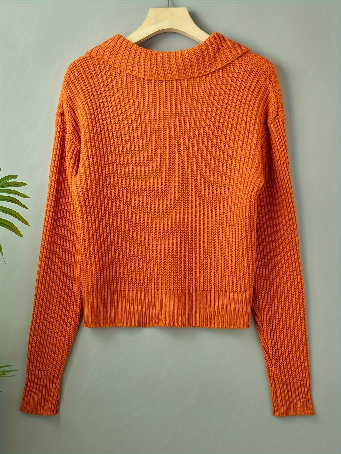 Cardigan Dame Overdimensjonert Strikket Stil 5