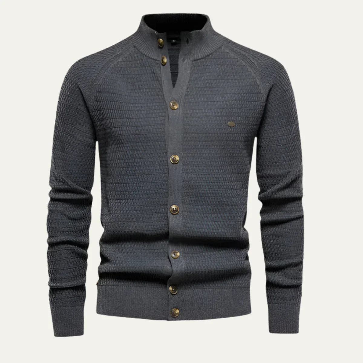 Cardigan Jakke Herre Klassisk Stil med Knapp Front 2