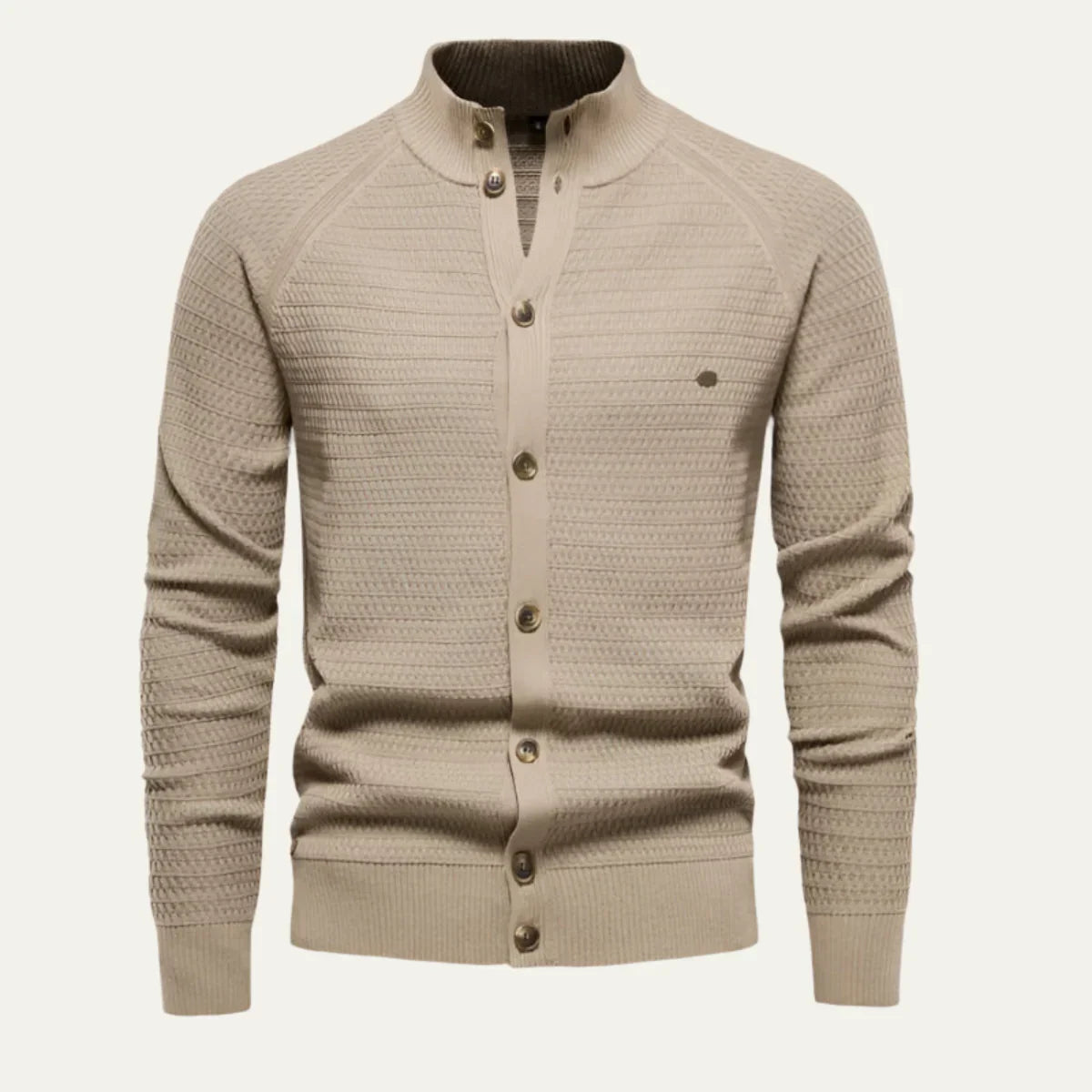 Cardigan Jakke Herre Klassisk Stil med Knapp Front 3