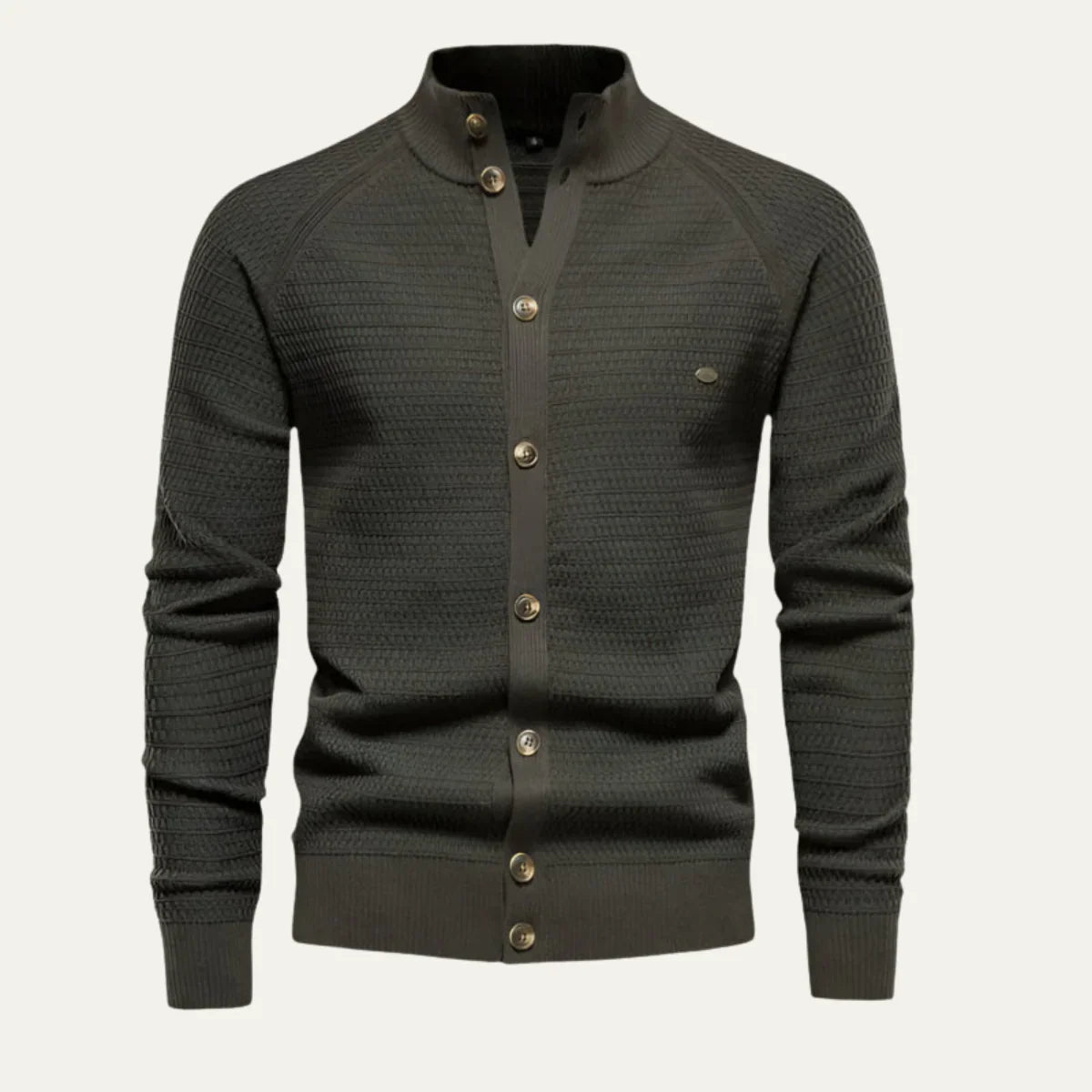 Cardigan Jakke Herre Klassisk Stil med Knapp Front 7