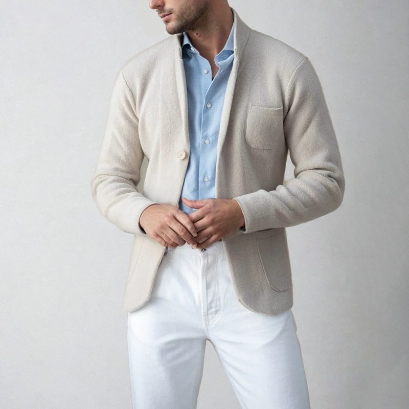 Cardigan Jakke Herre Moderne Uformell Stil med Blazer-Inspirert Snitt 1