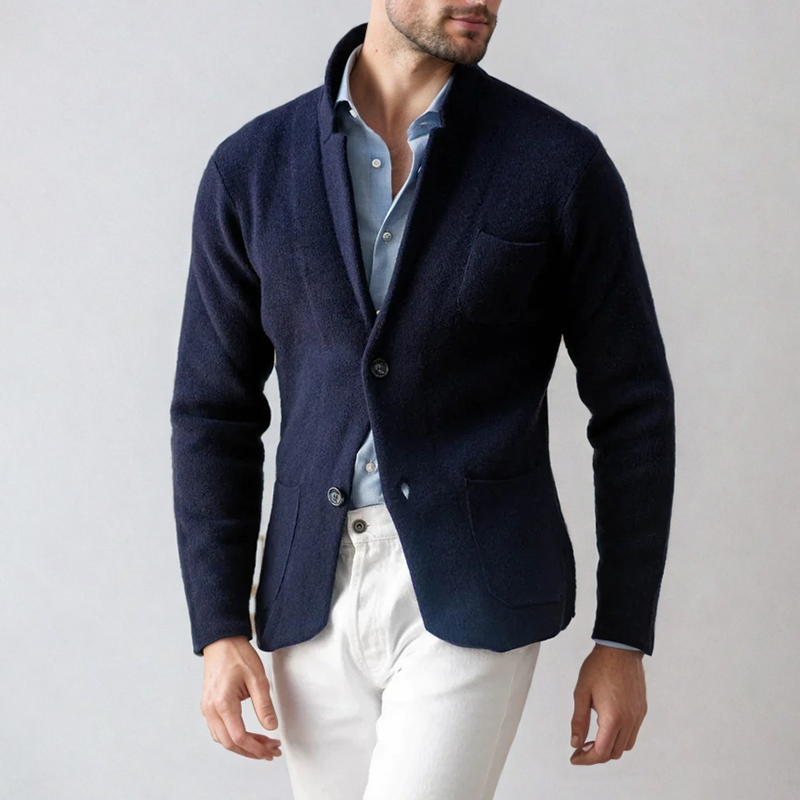Cardigan Jakke Herre Moderne Uformell Stil med Blazer-Inspirert Snitt 3