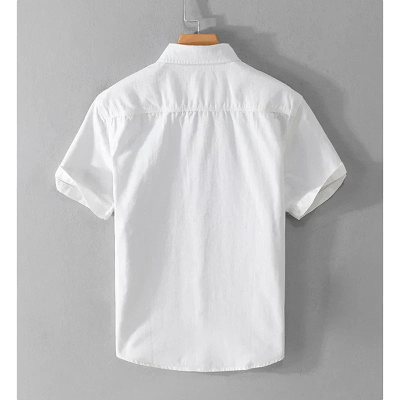 Herreskjorte Casual Sommer Myk Bomull 4