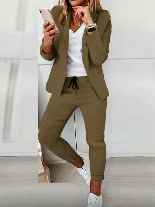 Variant image for Dame Blazer Sett Elegant Ullkombinasjon-6
