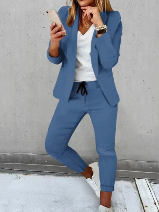 Variant image for Dame Blazer Sett Elegant Ullkombinasjon-3
