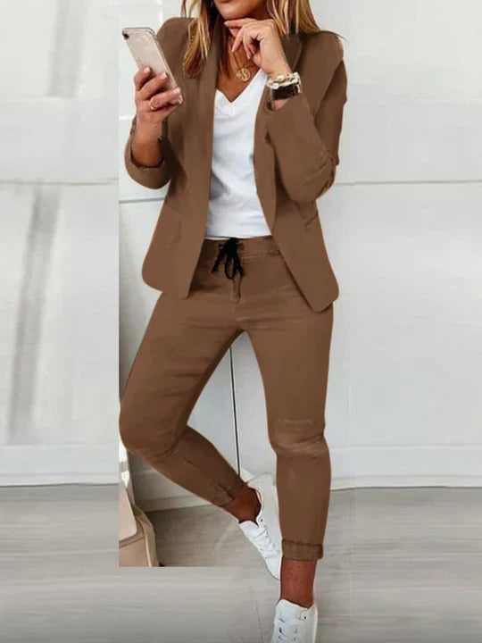 Variant image for Dame Blazer Sett Elegant Ullkombinasjon-31