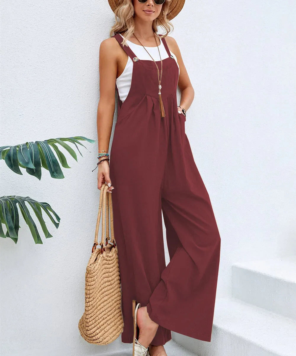 Variant image for Kvinne Jumpsuit Luftig Bomullsblanding Sommerstil-4