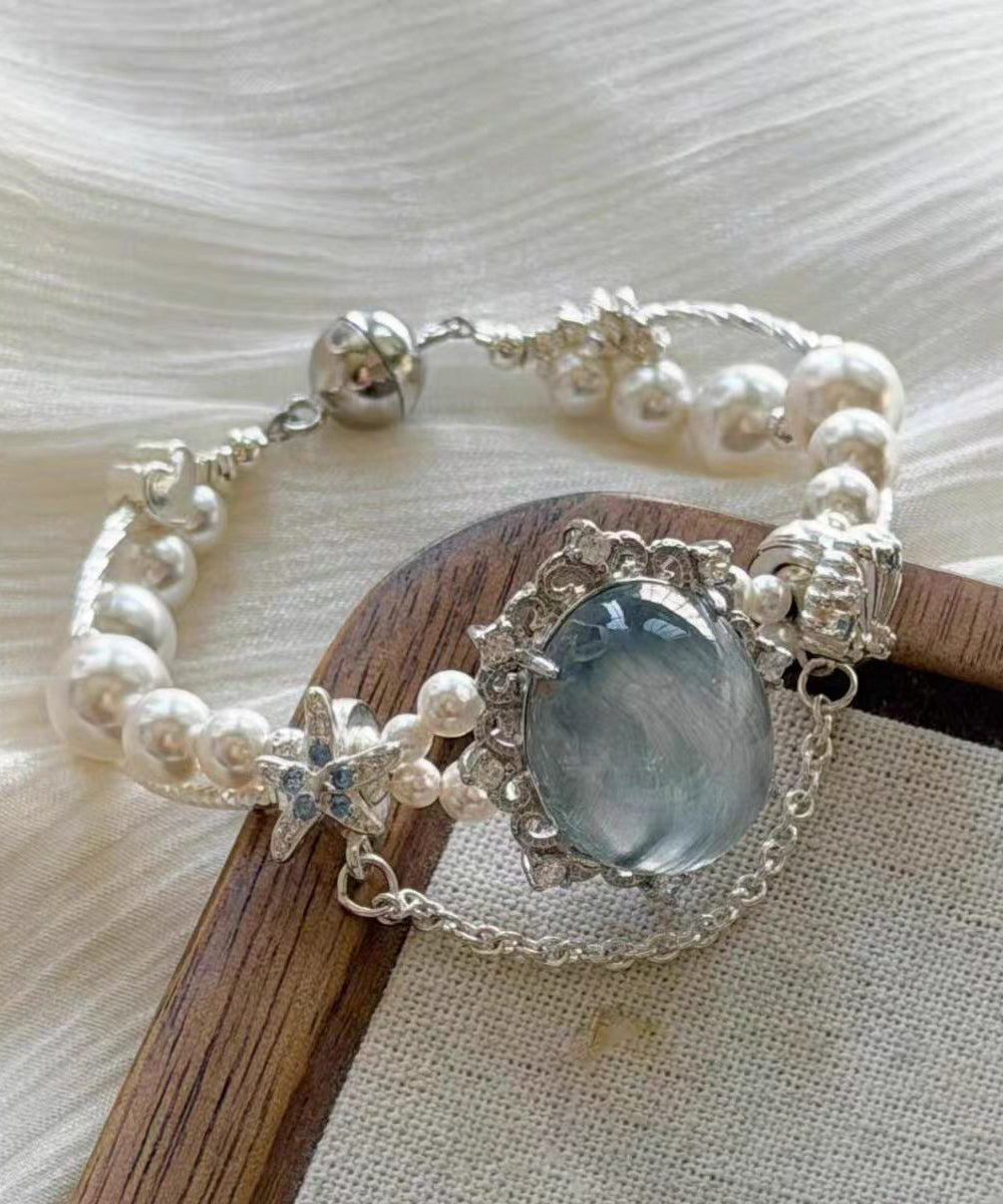 Dame Armbånd med Gemstone og Perle Charm 0