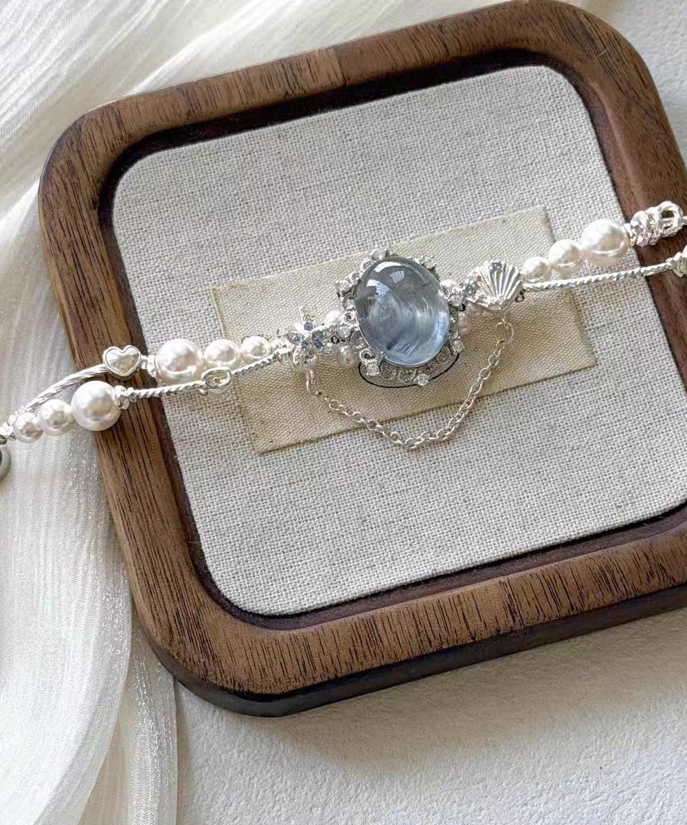Dame Armbånd med Gemstone og Perle Charm 3