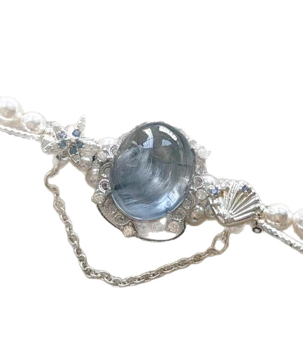 Dame Armbånd med Gemstone og Perle Charm 4