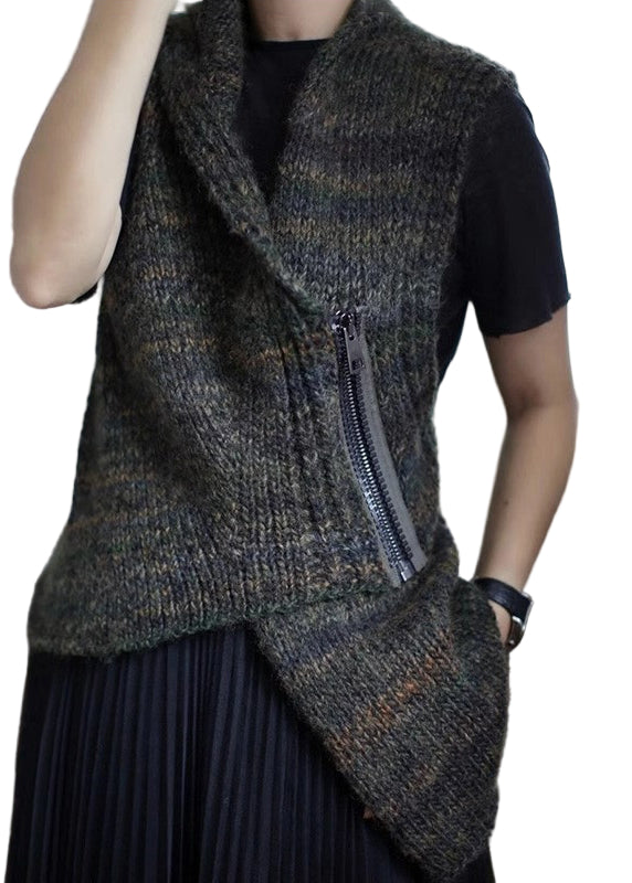 Dame Asymmetrisk Vest med Glidelås 0