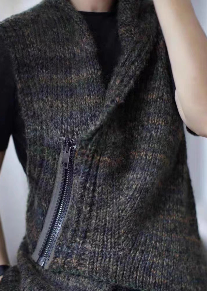Dame Asymmetrisk Vest med Glidelås 2
