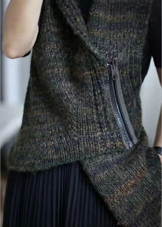 Dame Asymmetrisk Vest med Glidelås 3