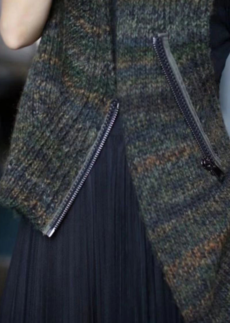 Dame Asymmetrisk Vest med Glidelås 4