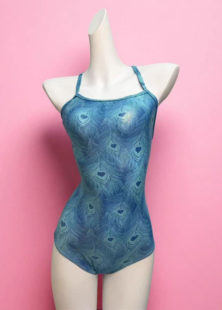 Dame Badedrakt Ryggløs med Fjærtrykk 2
