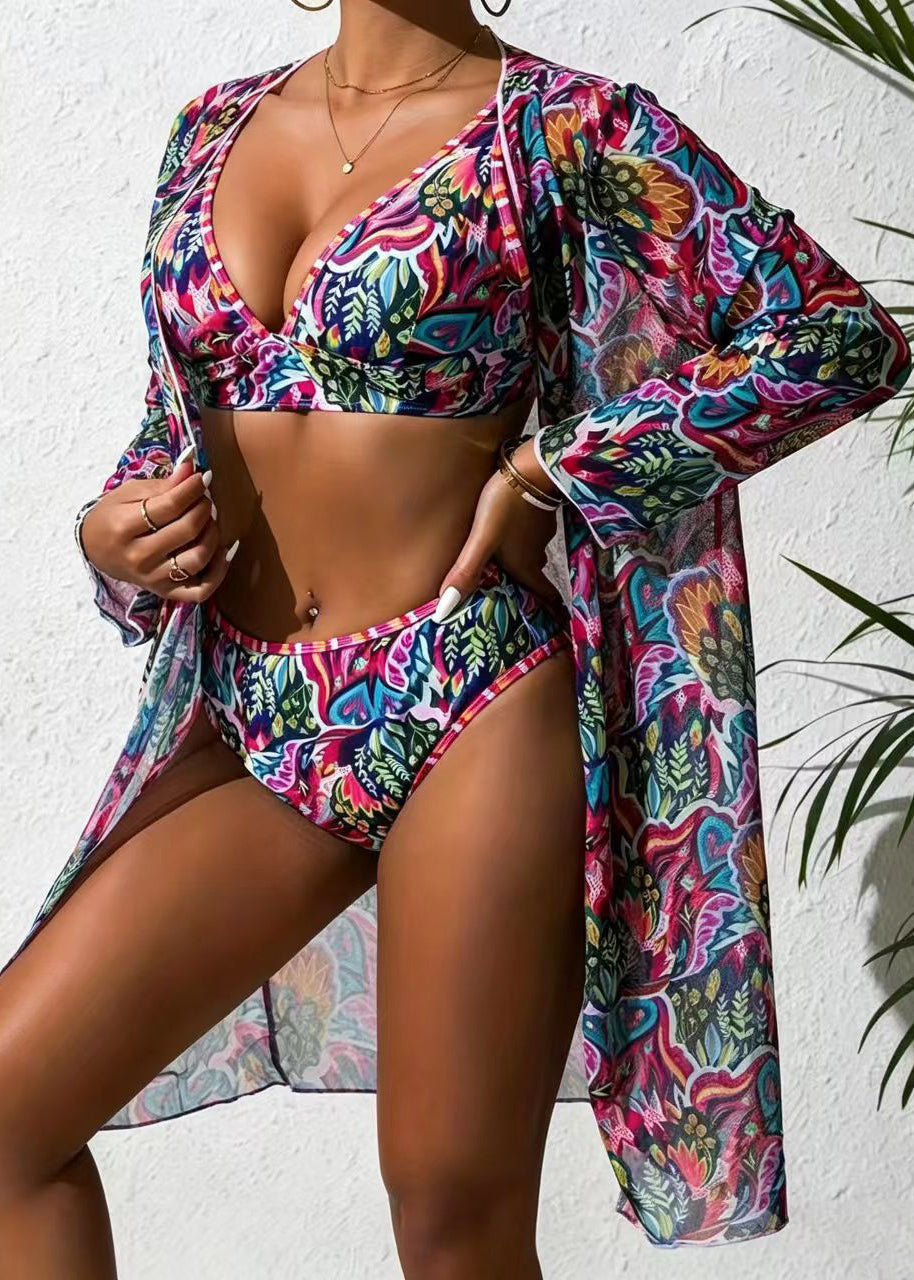 Dame Badetøy Tredelt Sett Boho Stil 0