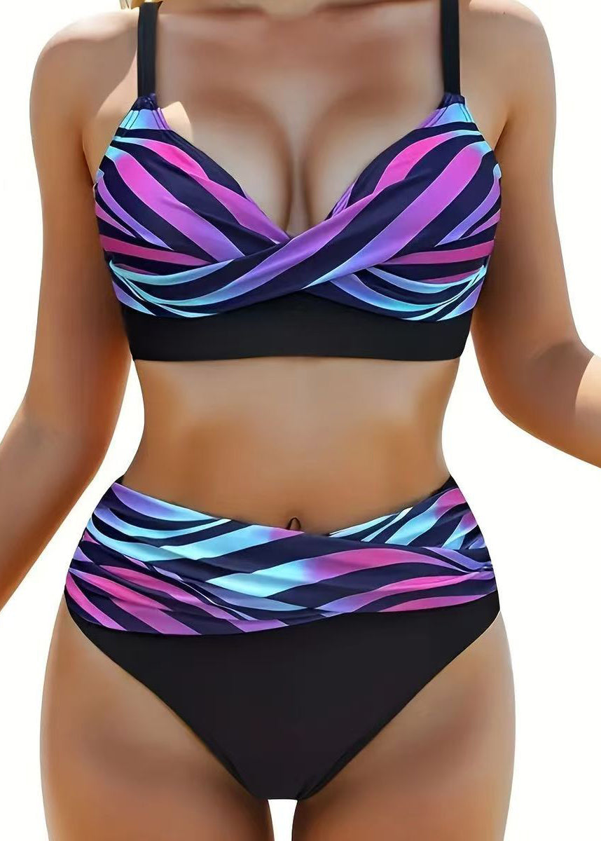 Dame Badetøysett med Regnbuestriper 2